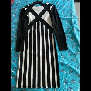 Women's small black and white stripes